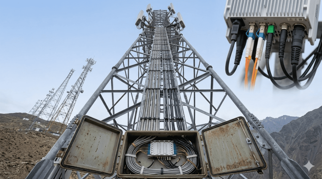 Outdoor fiber optic cable for harsh environment installation